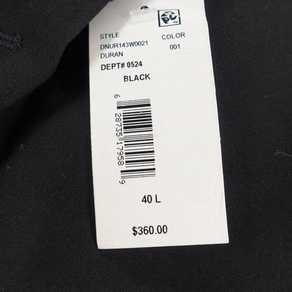 Men's DKNY Suit Jacket Blazer Business Casual Black size 40L NEW $360